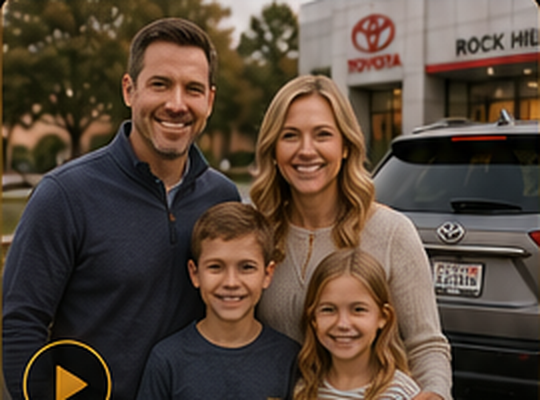 Fictional family of four with a new Toyota Highlander